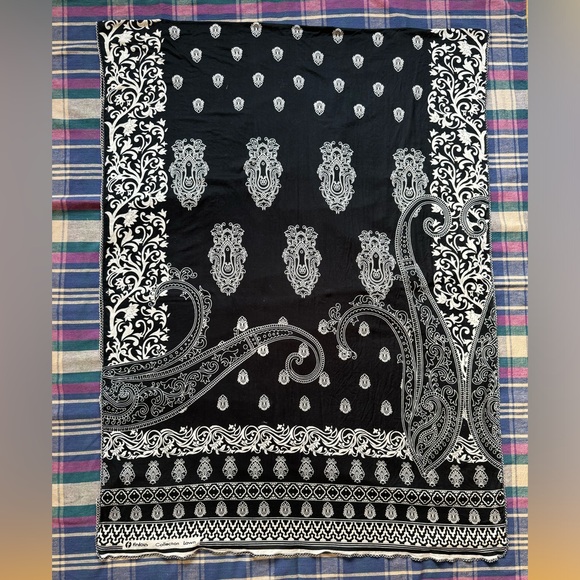 Firdous Printed Multi Use Accessory Scarf Runner Hijab Sarong Wrap Paisley like - Picture 7 of 10